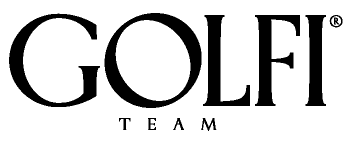 A black and white logo representing the Golfi real estate team